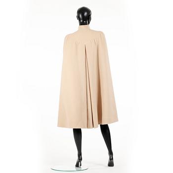 SALVATORE FERRAGAMO, a beige wool cape.