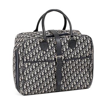 CHRISTIAN DIOR, a monogram canvas weekend bag.