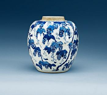 1555. KRUKA, porslin. Qing dynastin, Kangxi (1662-1722).