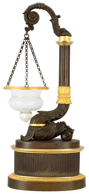 A French late Empire oil lamp.