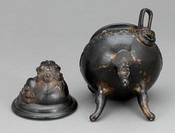 RÖKELSEKAR, brons, Kina, 1900-tal.