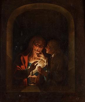 Gotfried Schalcken Follower of, In the candlelight.