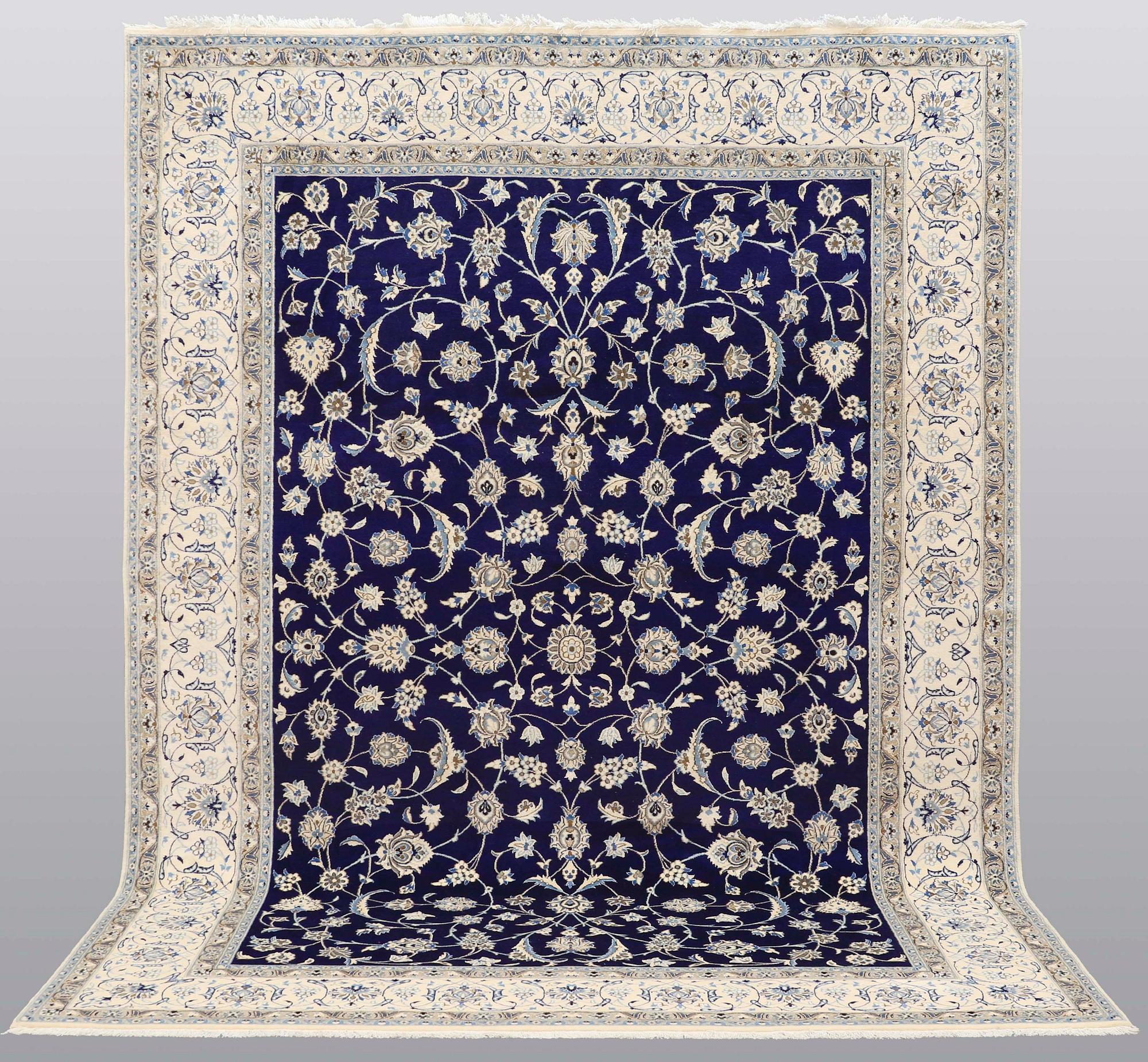 A carpet, Nain part silk, 350 x 250 cm.
