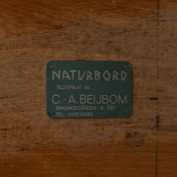 A 'Naturbord' elm coffee table, C. A. Beijbom, Simlingegården. 1966.