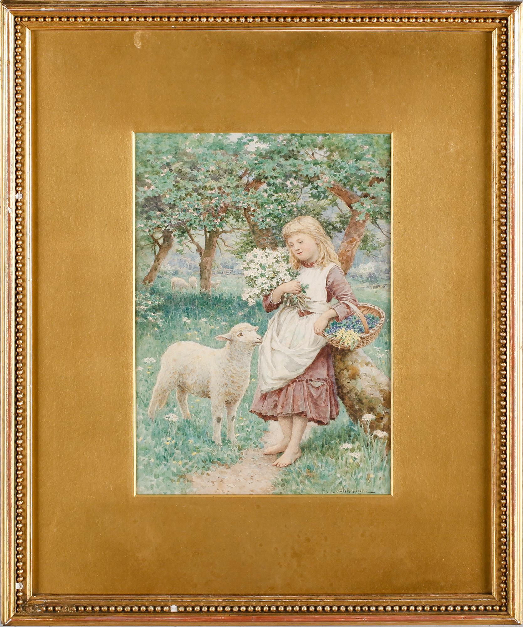 HENRY JAMES JOHNSTONE, akvarell, signerad.