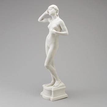 FIGURIN, parian, "Snöklockan", efter Per Hasselberg, Gustavsberg 1904.