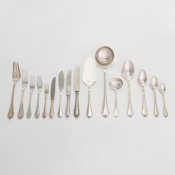 A 133-piece silver cutlery set, Mato, Spain, mid-20th century.