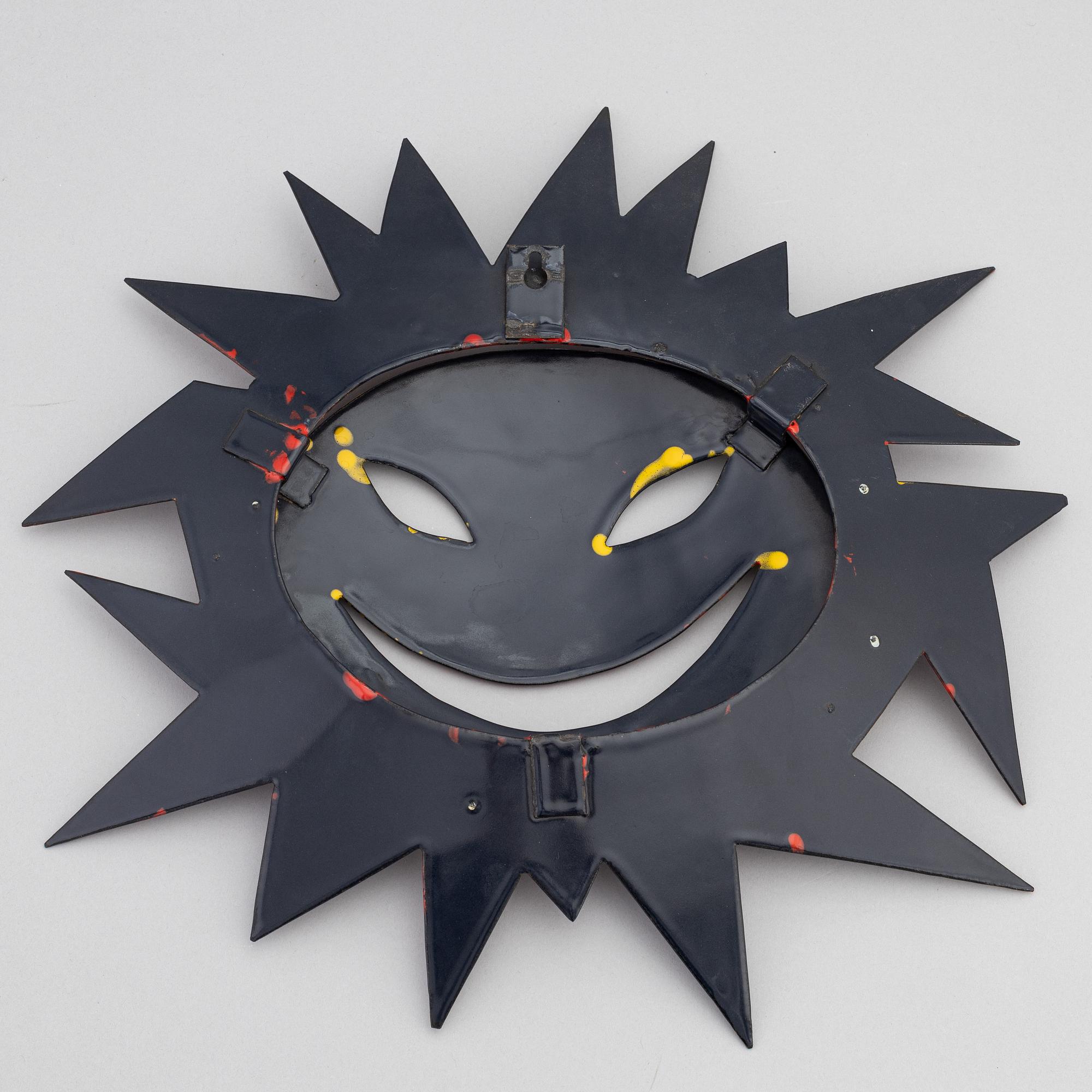 Stig Lindberg, väggskulptur, emalj på plåt, Gustavsberg.