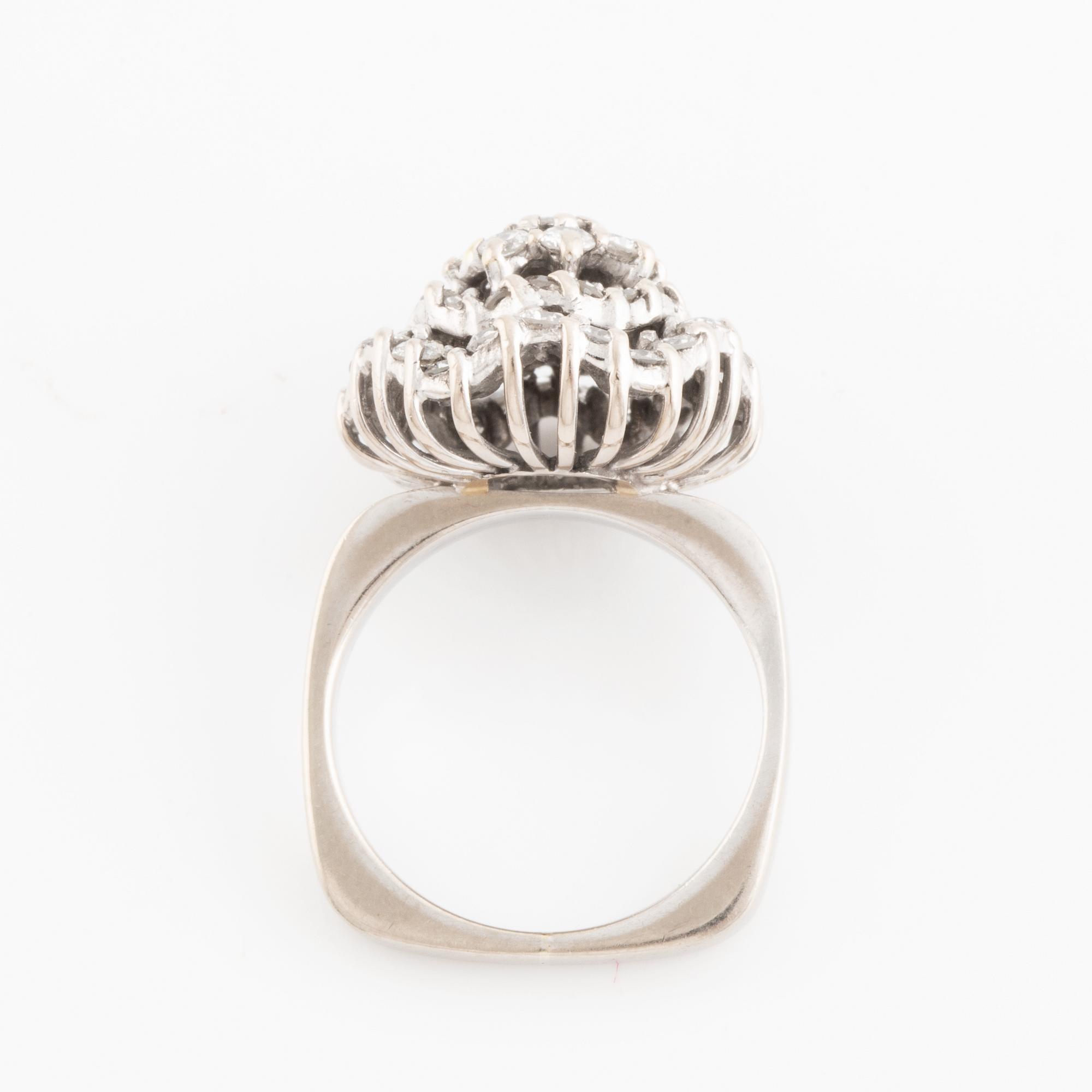 Brilliant cut diamond ring.