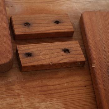 Carl Malmsten, a stained pine table, Sweden, 1930s.