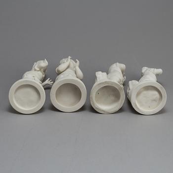 FOUR PARIAN FIGURES, gUSTAFSBERG, early 20th century.