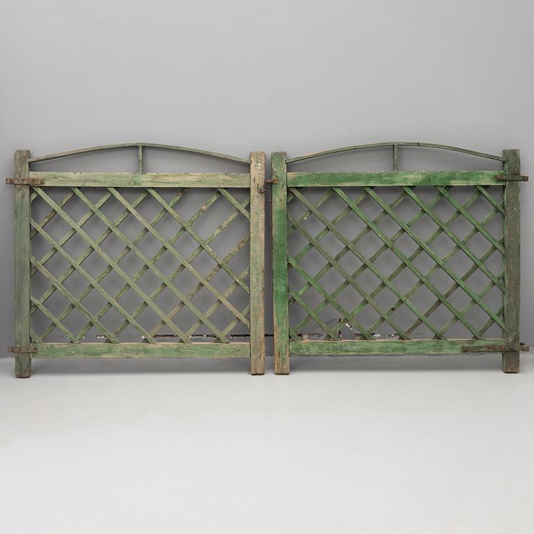 A pair of gates, from around the year 1900.