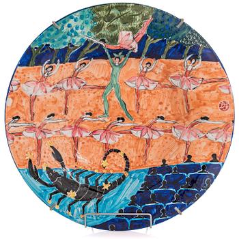 DORRIT VON FIEANDT, a decorative plate, 'Scorpio', from Horoscope series, signed DF Arabia. 1993-1997.