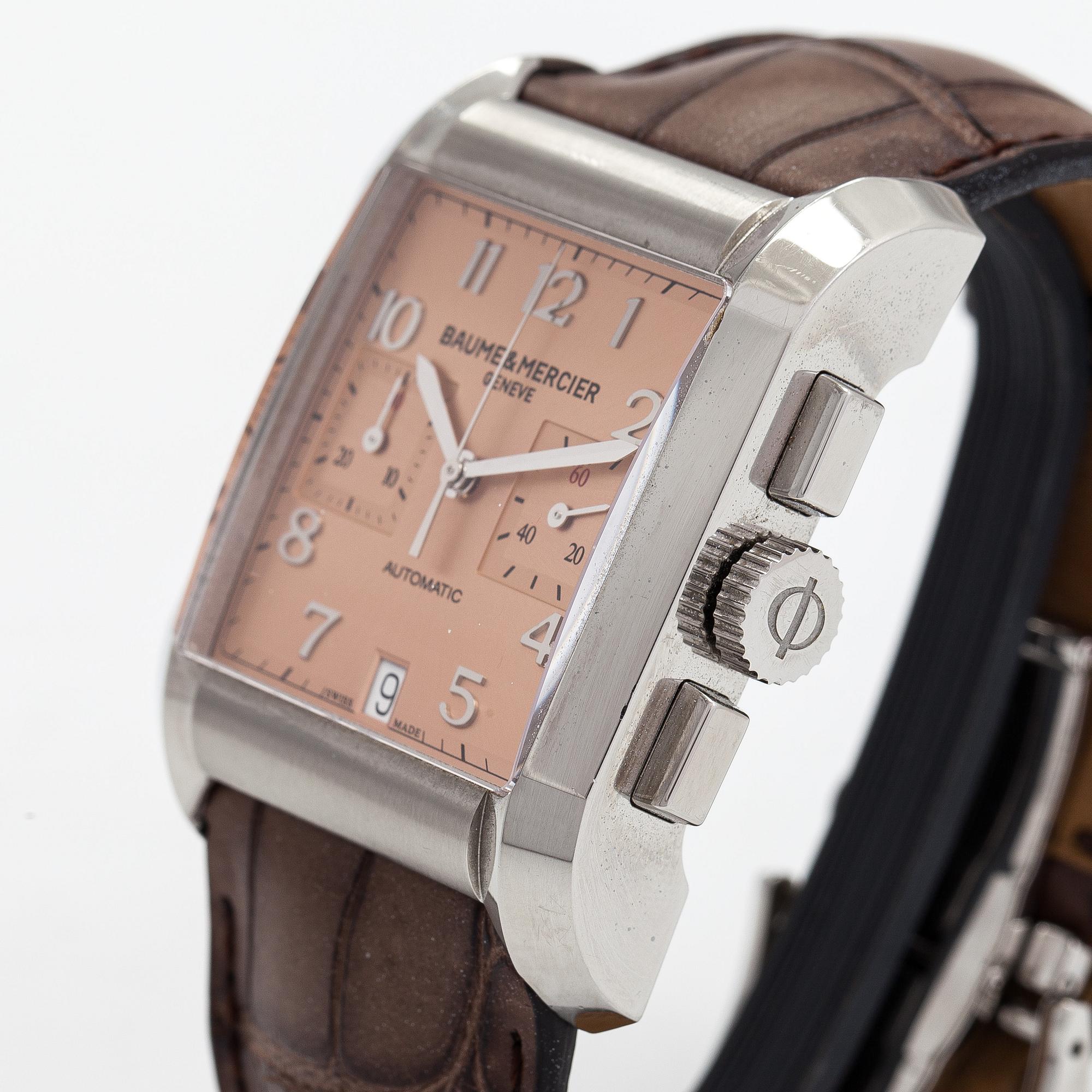 Baume & Mercier, Hampton Chronograph, wristwatch, 34 x 40 mm.