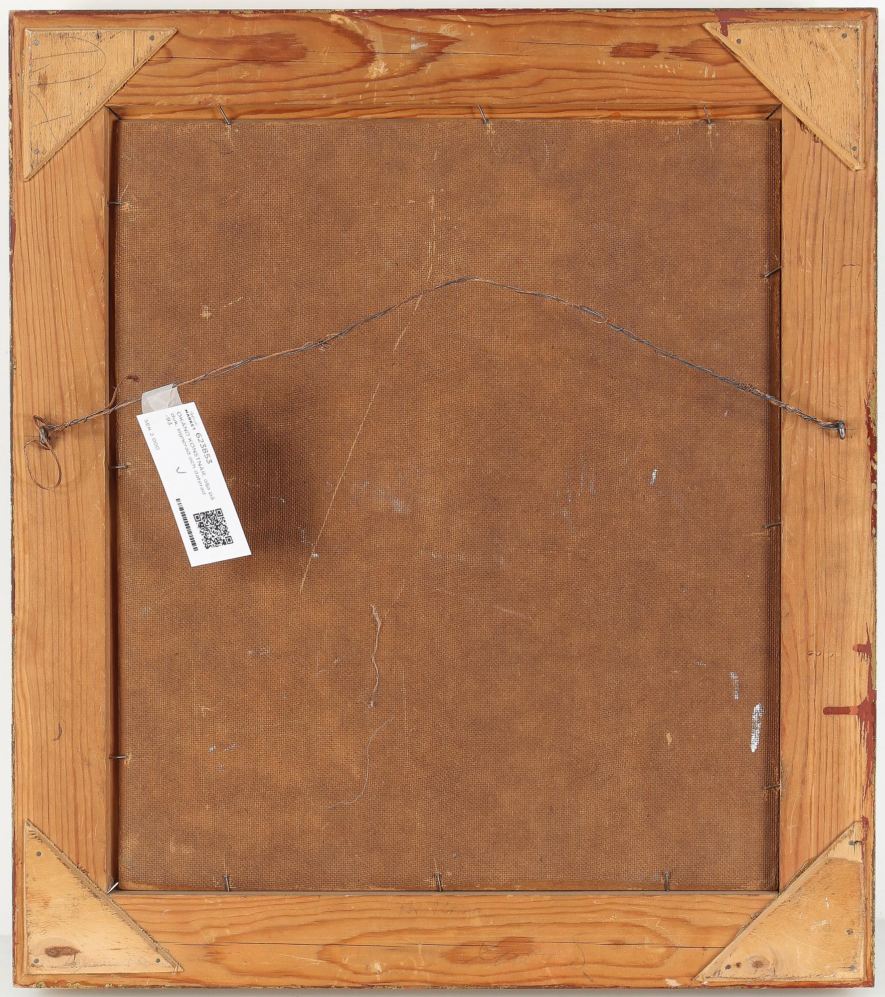 FOLKE HOVING, olja på duk, bär signatur samt daterad.