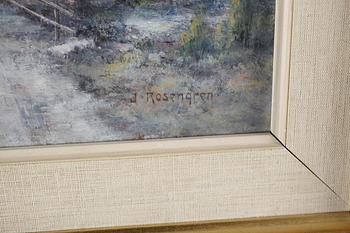 JEAN ROSENGREN, 2 st, olja på duk, signerade.
