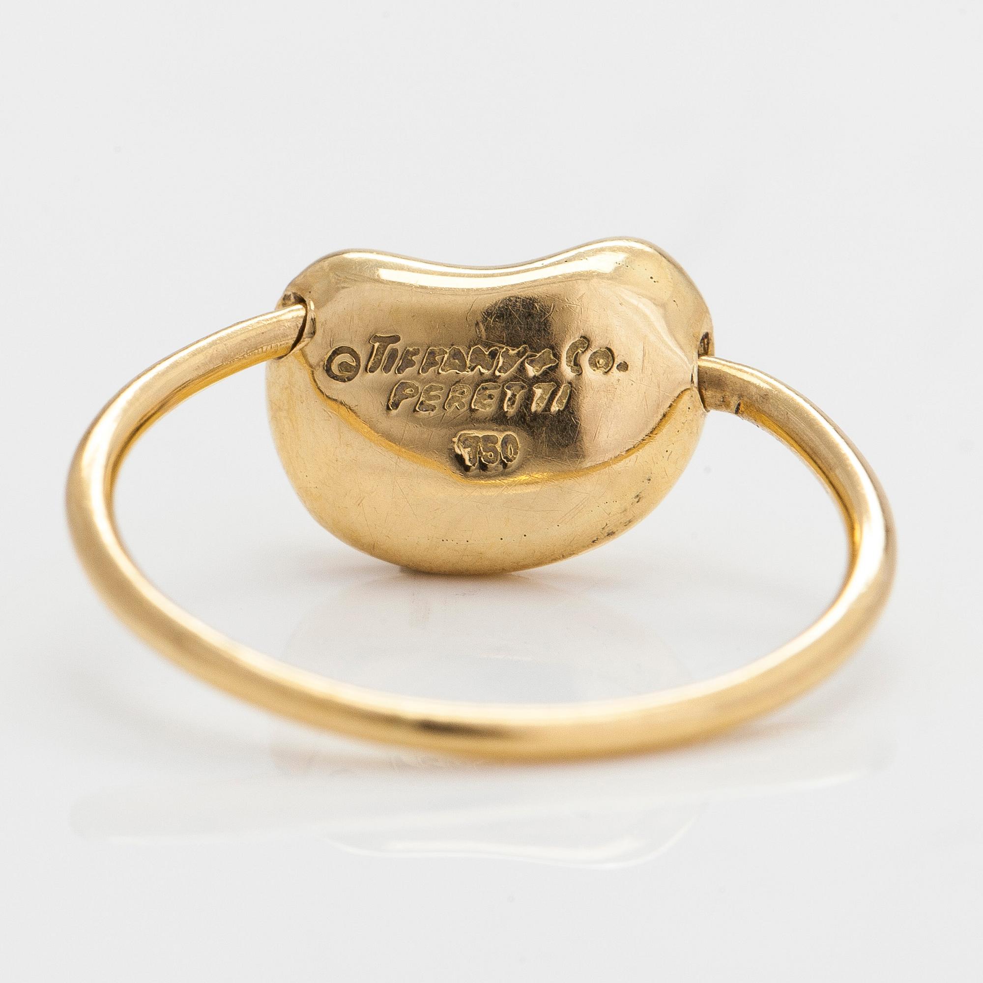Tiffany & Co, Elsa Peretti, sormus, "Bean", 18K kultaa.