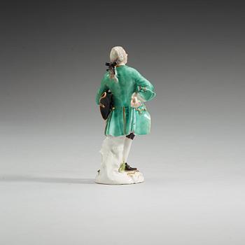 FIGURIN, porslin. Meissen, ca 1755.