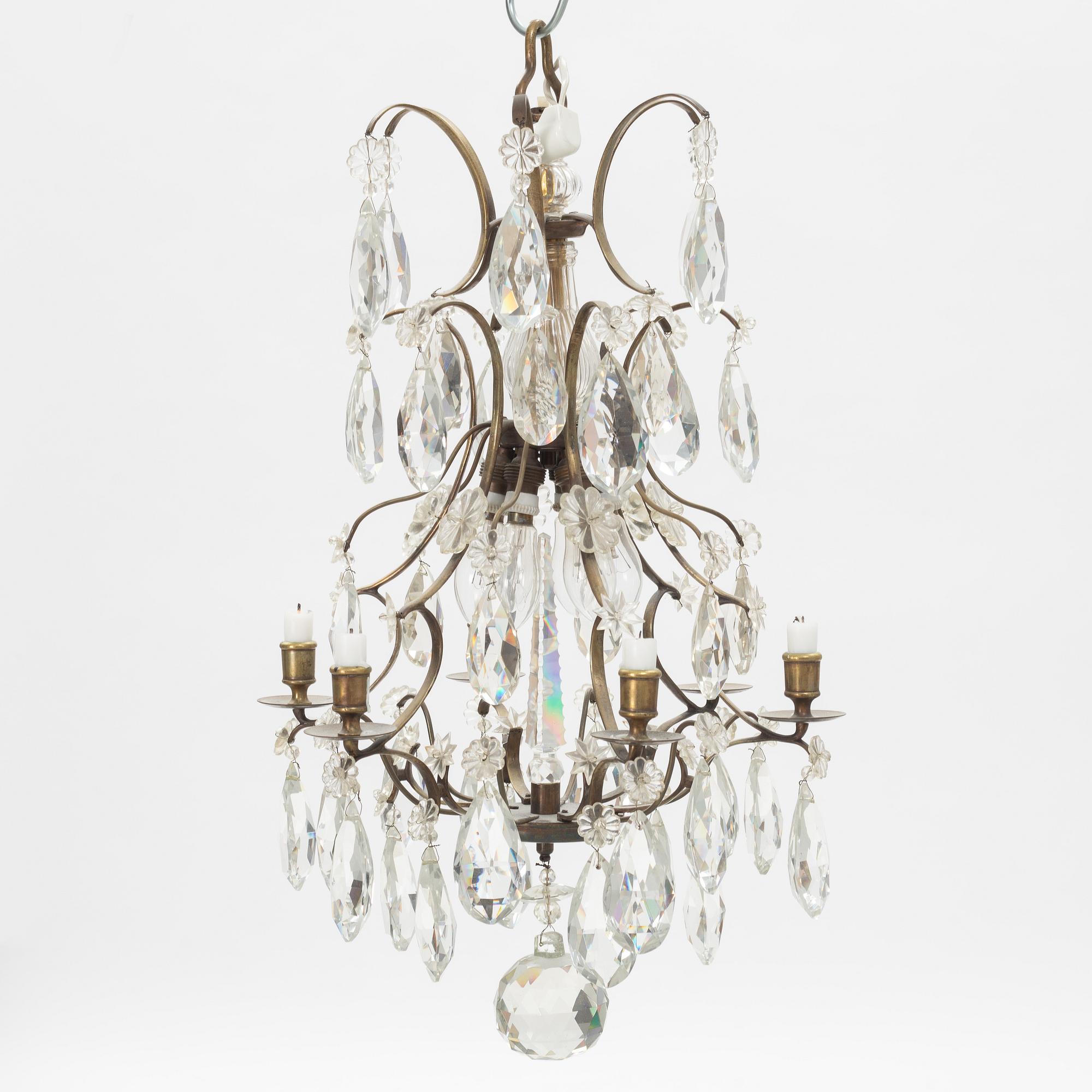 A Baroque style chandelier, first half of the 20th Century.