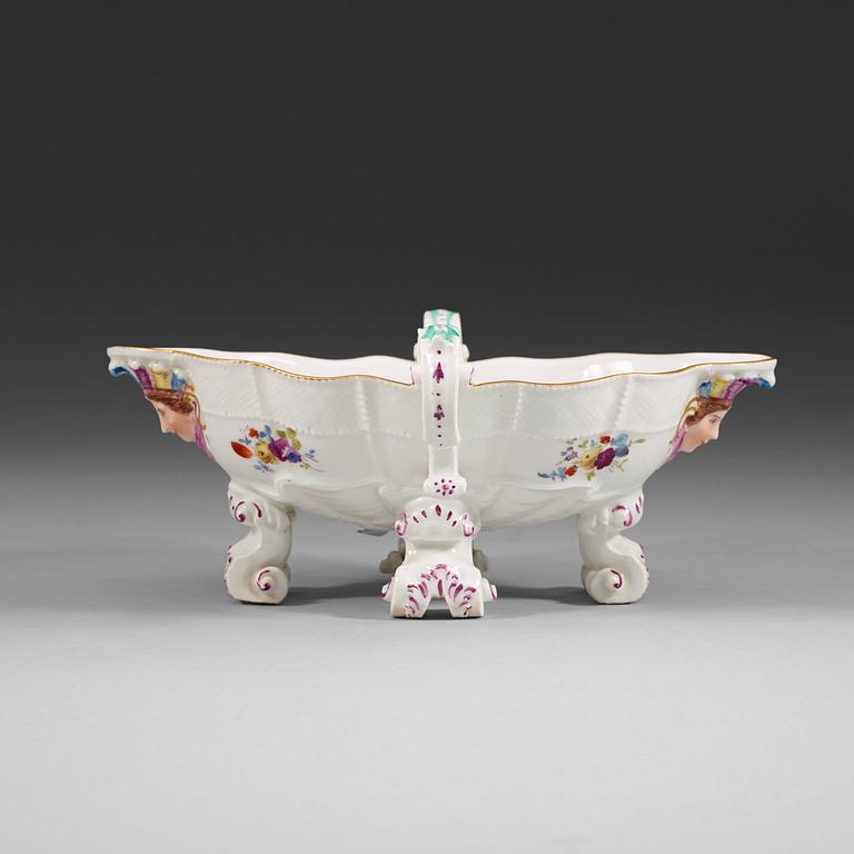 A large Meissen sauce boat, 18th Century.