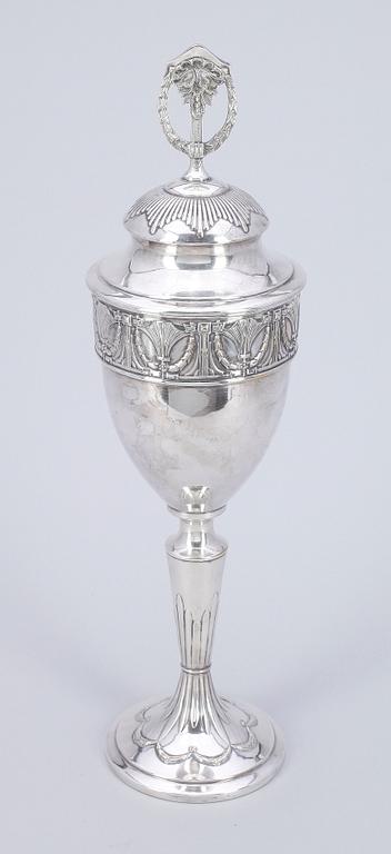PRAKTPOKAL, jugend, nysilver, 1900-talets början stämplad, H.F.