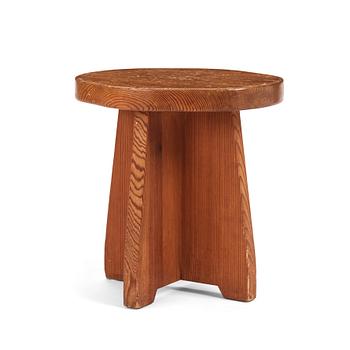 296. David Rosén, a Swedish Modern "Berga" pine stool, Nordiska Kompaniet, 1940s.