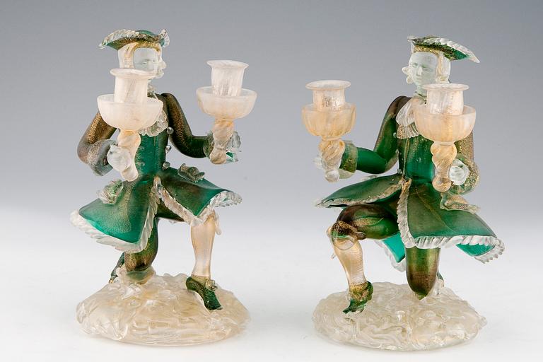 CANDLEHOLDERS, A PAIR.