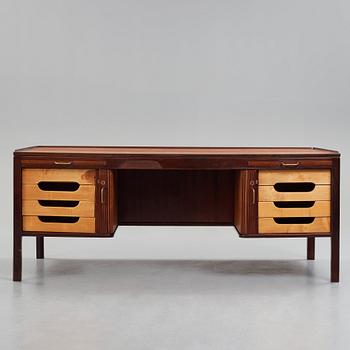 HANS J WEGNER, a mahogany desk model "A 1515" for Plan møbler, Denmark 1940-50's.