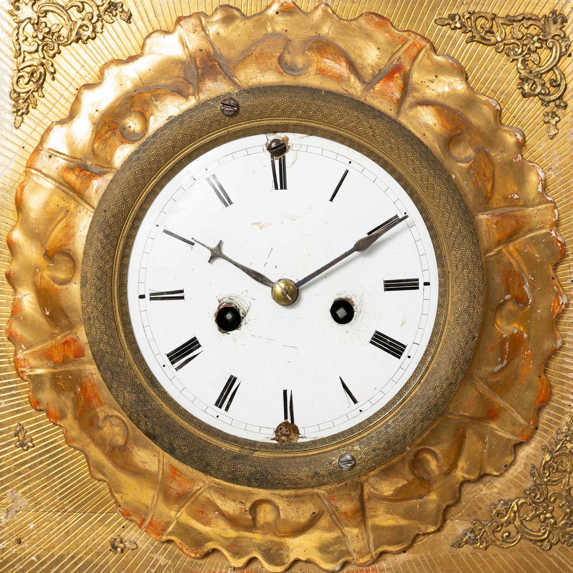 A wall clock. Germany, 19th Century.