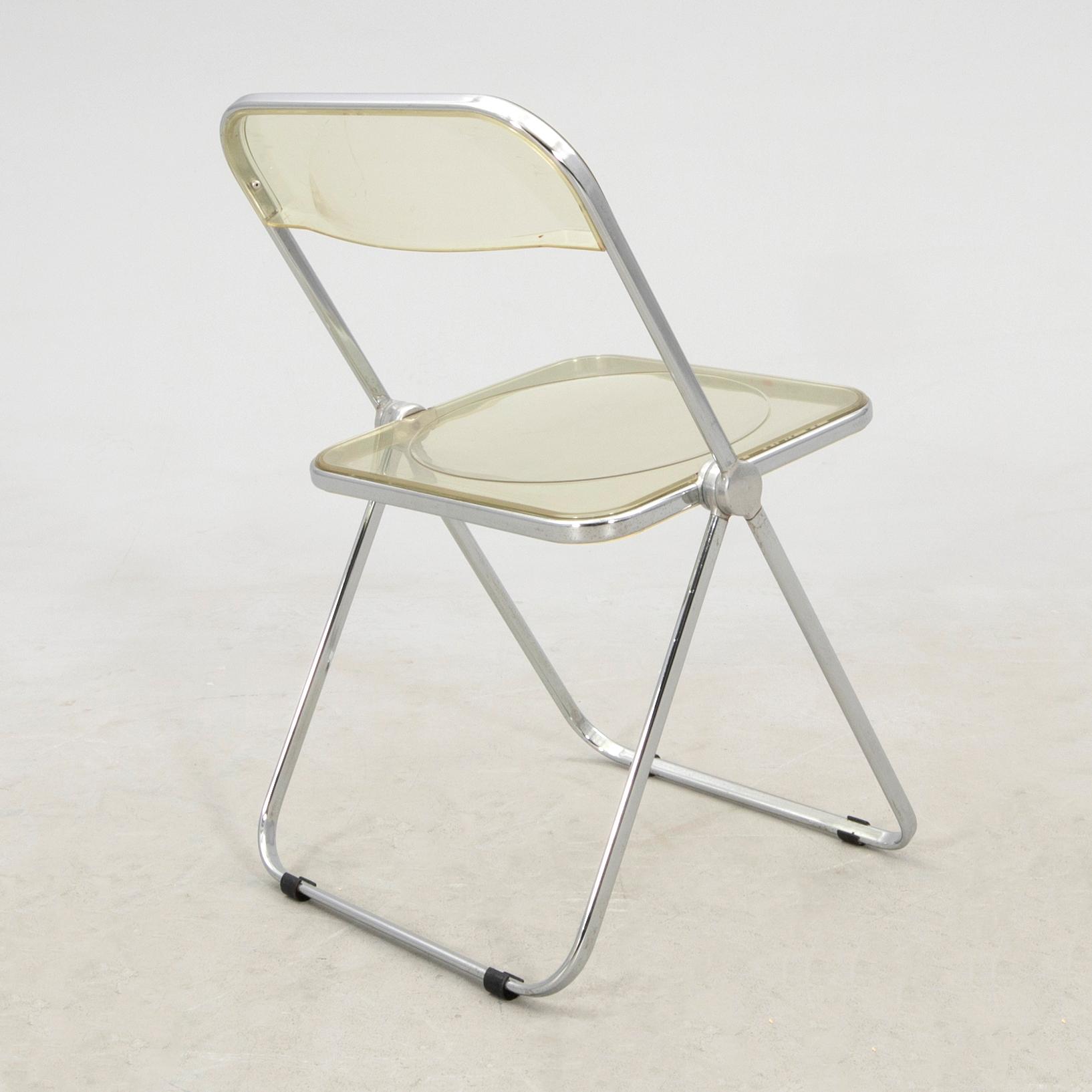 Giancarlo Piretti, fällstolar 4 st, "Plia", Castelli, formgivna 1967.