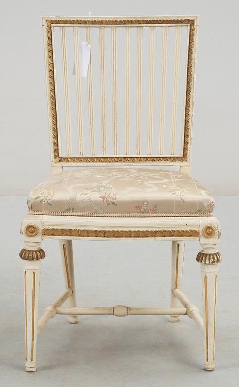 STOL, sengustaviansk, märkt Stockholms stolmakarämbete, Carl Johan Wadström, 1700-talets slut.