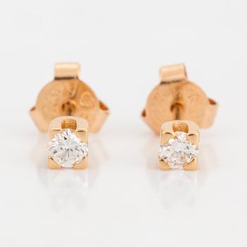 ENSTENSÖRHÄNGEN OCH HÄNGE, med diamanter.