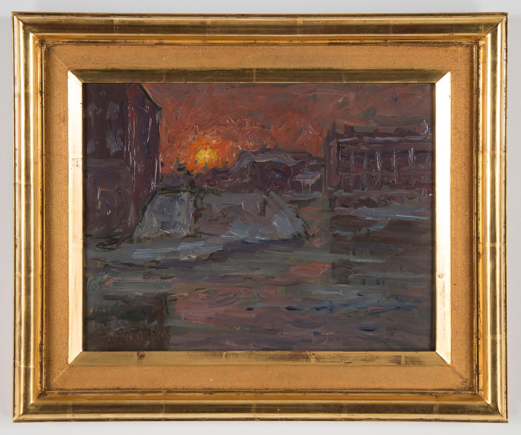 Per Ekström, Sunset over Norrbro, Stockholm.