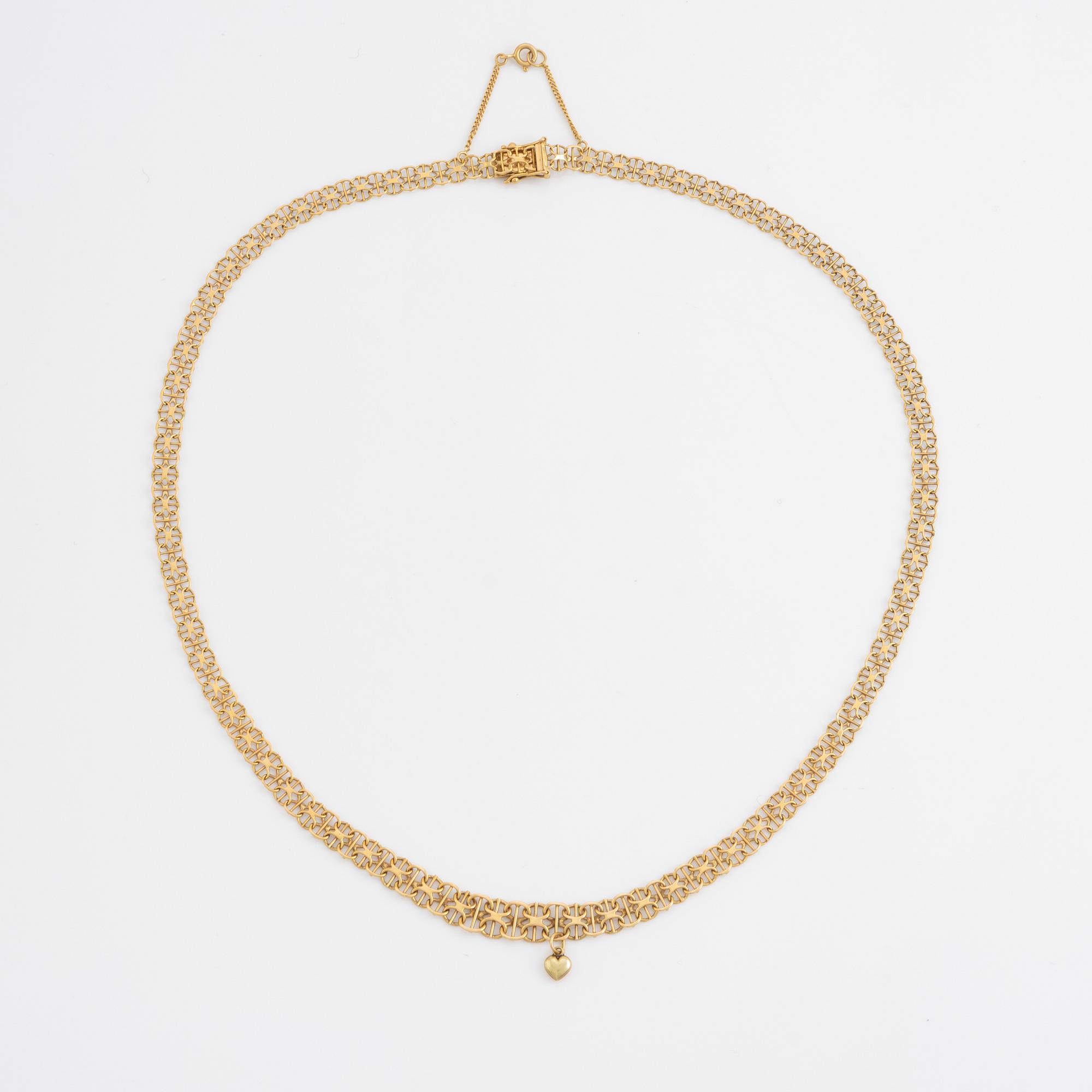 Halskedja, 18K guld, doserad x-länk.