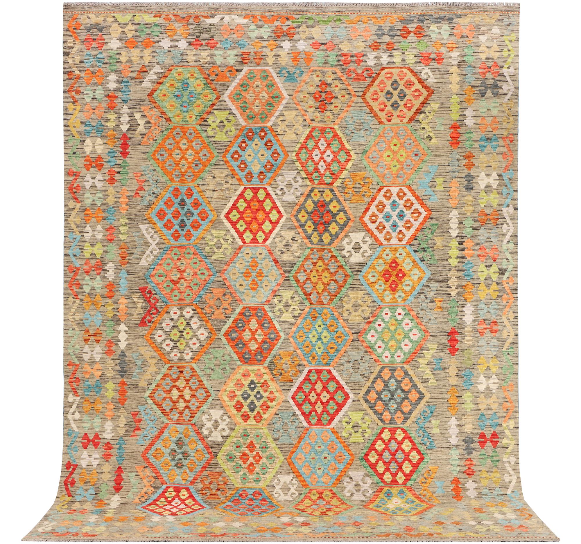 A Kilim carpet, c. 377 x 278 cm.
