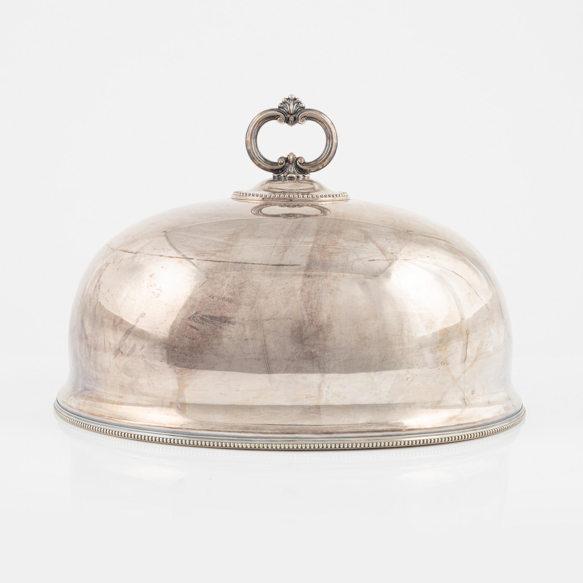A silver plated cover, England around the year 1900.