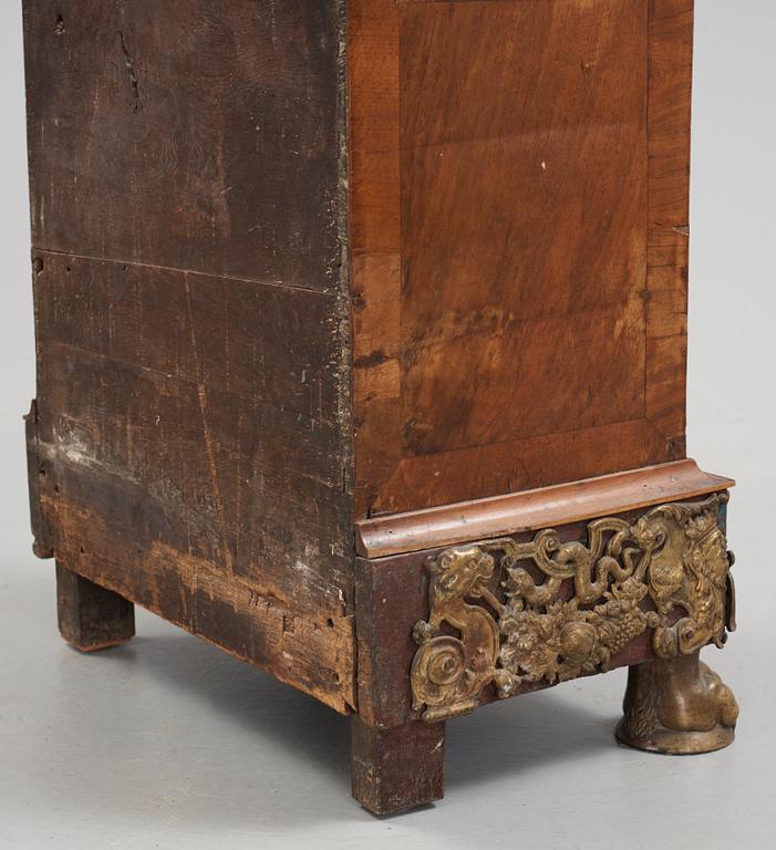 A Baroque late 17th century longcase clock by Johannes Fischer, probably Dutch.