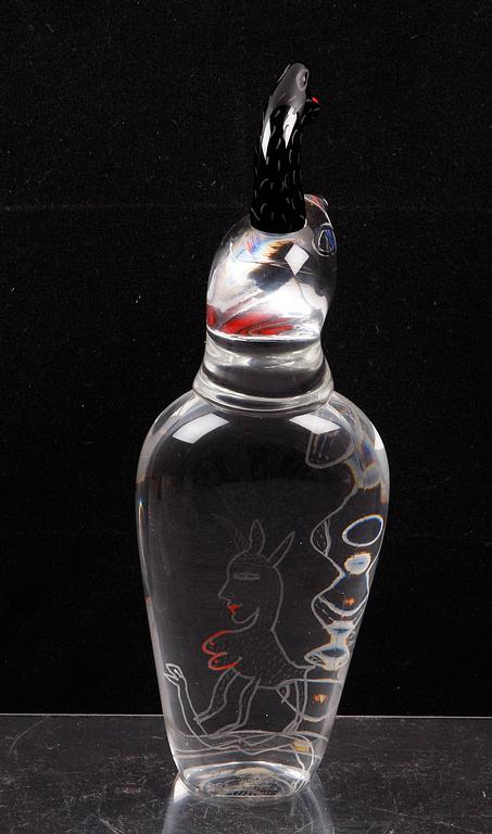 SKULPTUR, glas, Ulrica Hydman-Vallien. Kosta Boda. Sign.