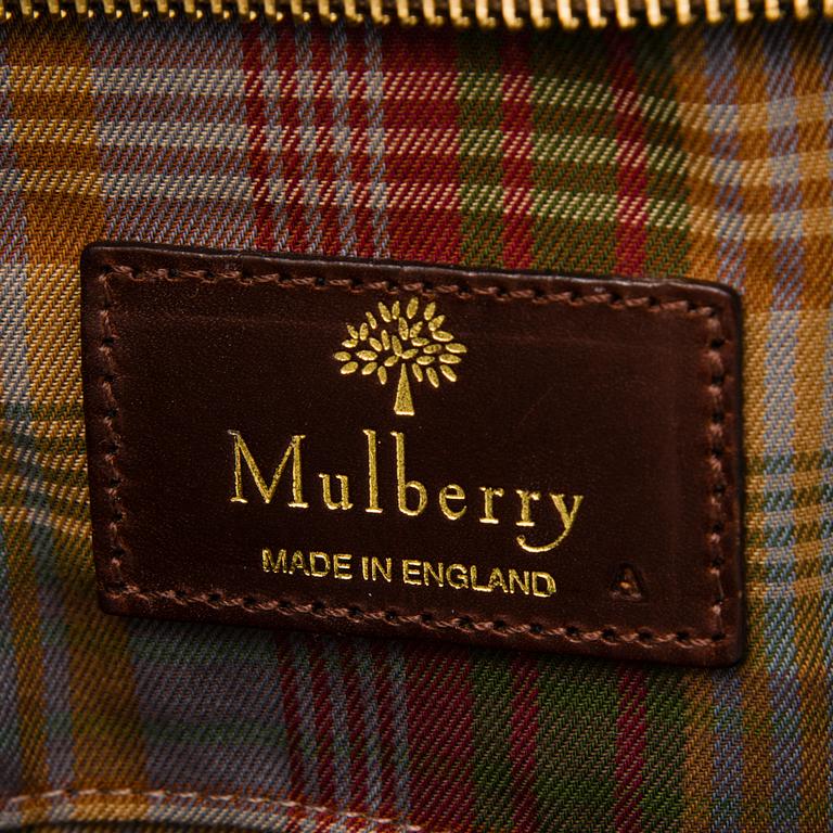 MULBERRY Large Clipper Scotchgrain Travel Bag.