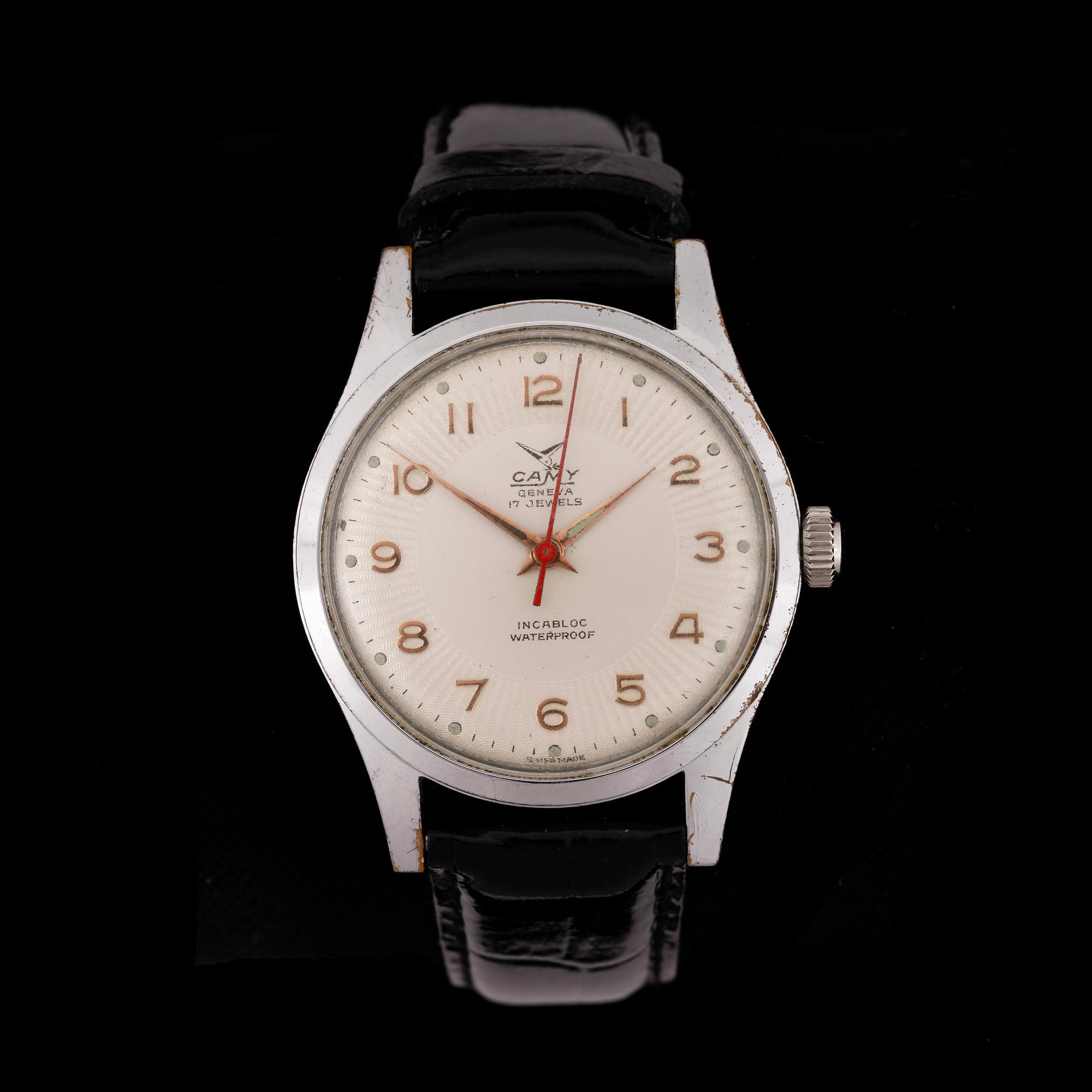 ARMBANDSUR, herr, Camy, stål, 1960/70-tal.