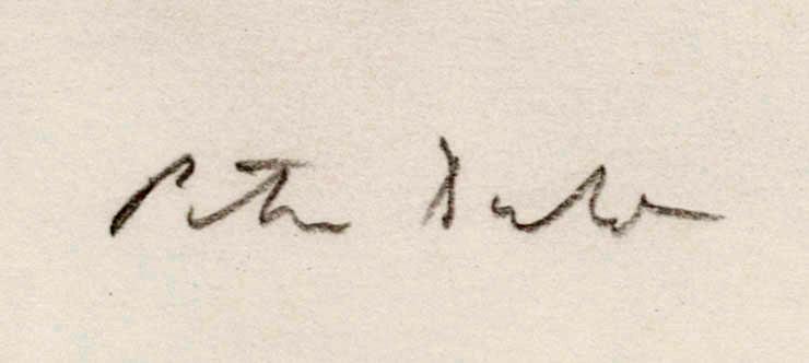 PETER DAHL, drawing, signed.