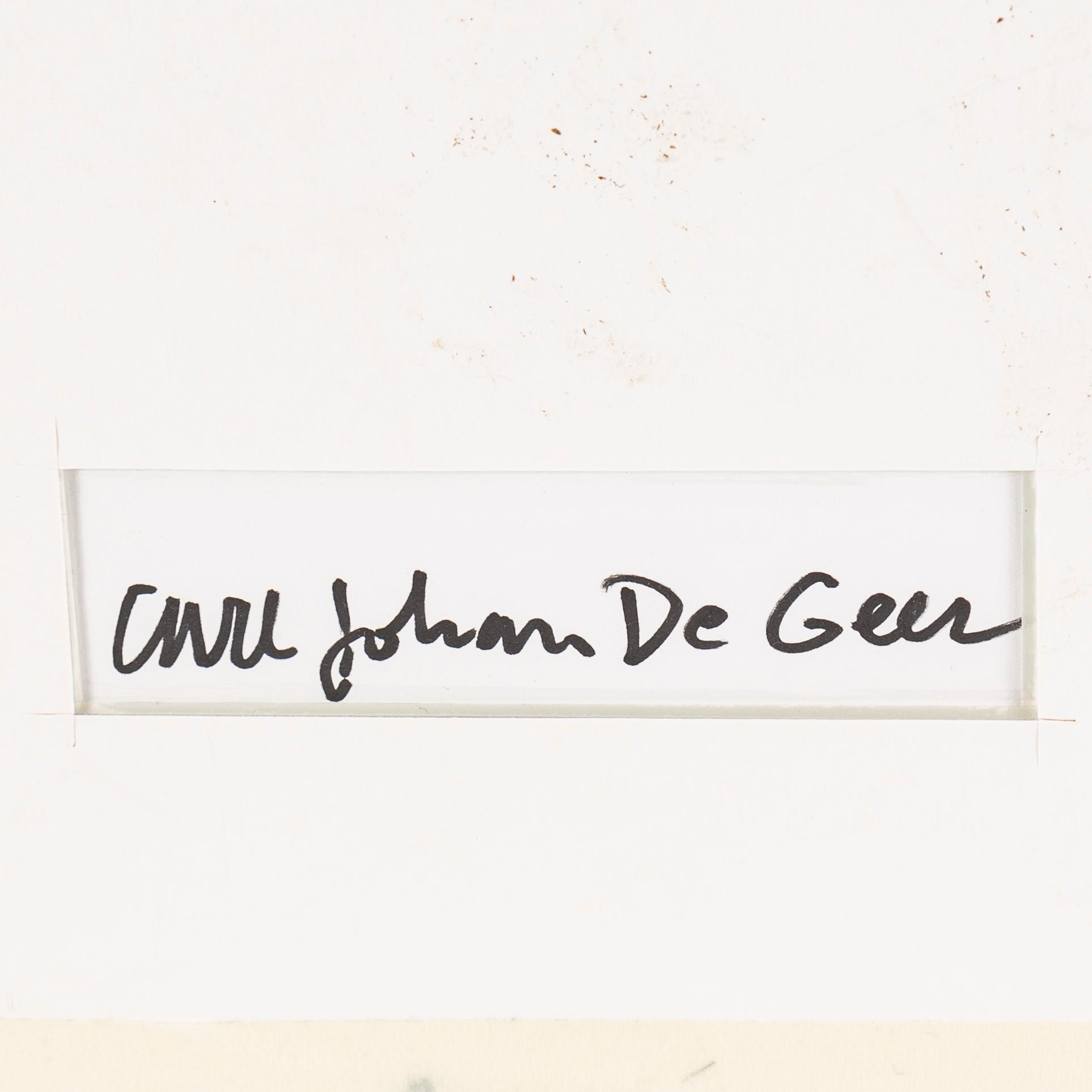 CARL JOHAN DE GEER, photograph signed on the back of the frame.
