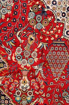 MATTO, Figural Ghom part silk, ca 330 x 210.