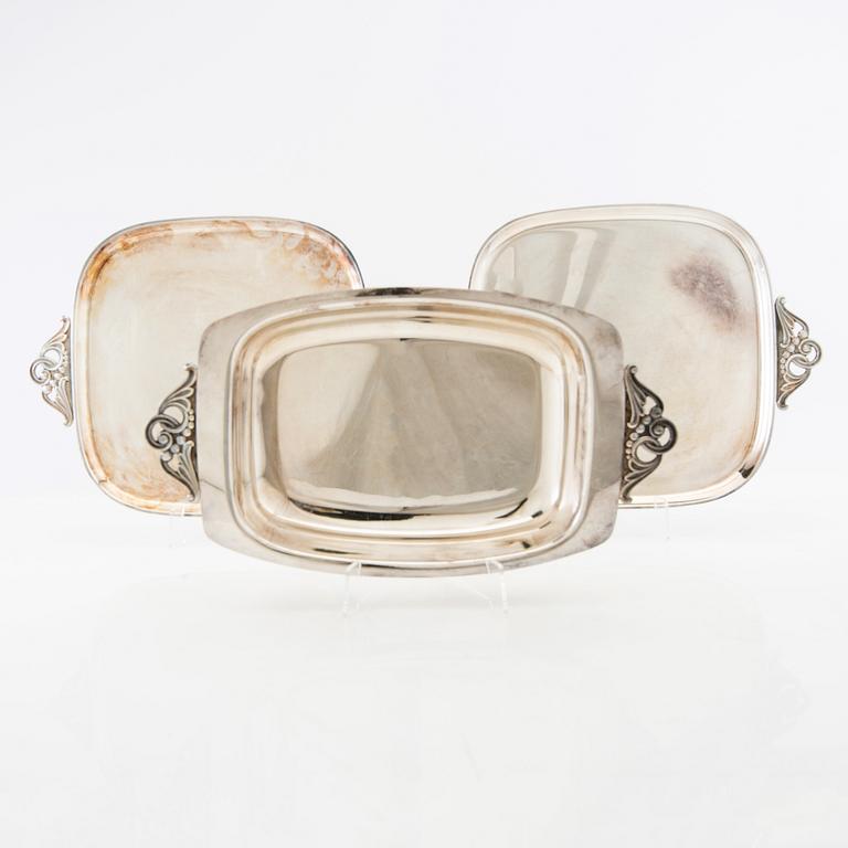 Serving dish/bowl "Bellis" GAB silverplate 1930s/40s.