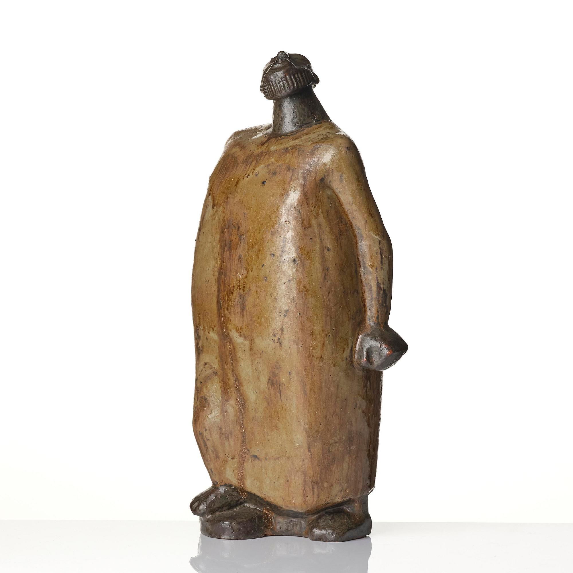 Åke Holm, a stoneware sculpture, "Mose trampar på lagtavlorna" (Moses Shatters the Tablets), Höganäs, 1950s.