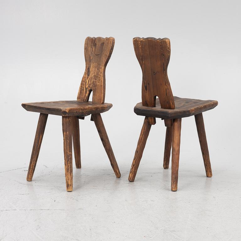 Dining group, 5 pieces, so-called sports cabin furniture, mid-20th century.