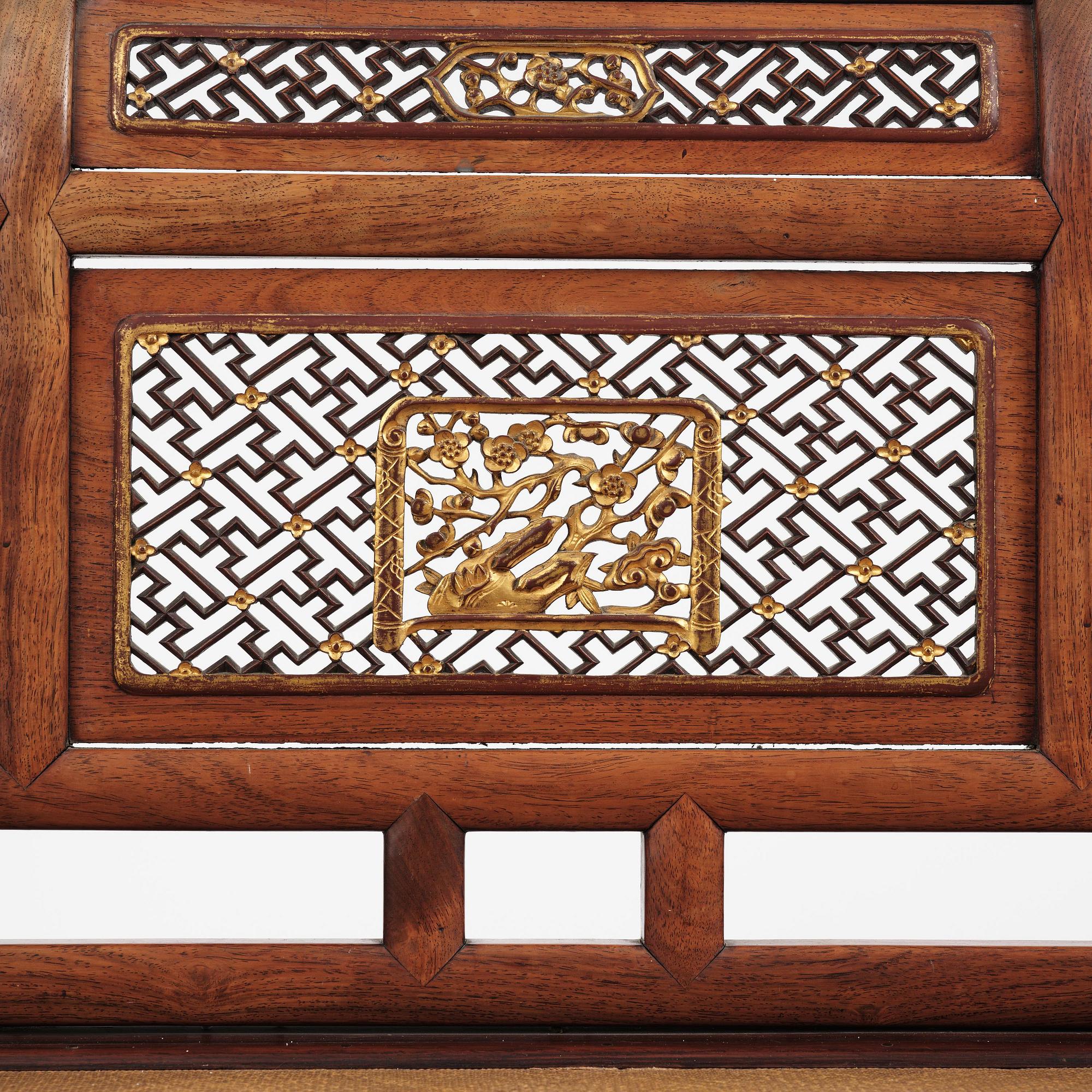 Dagbädd, hardwood. Qingdynastin, 1800-tal.