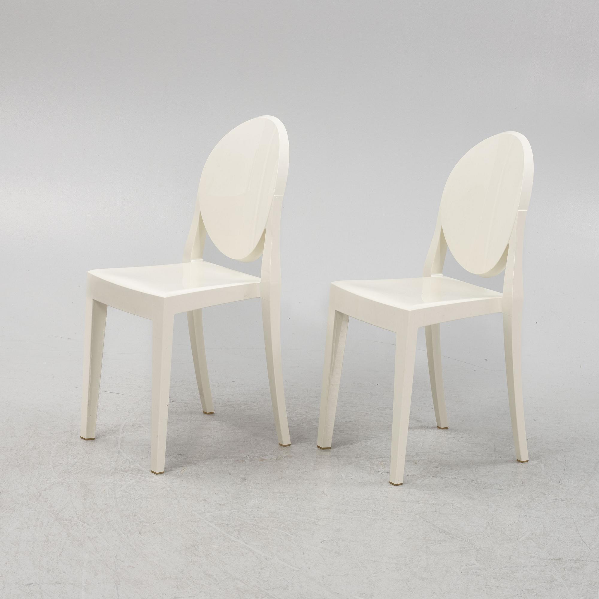 Philippe Starck, a pair of 'Victoria Ghost' chairs, Kartell.