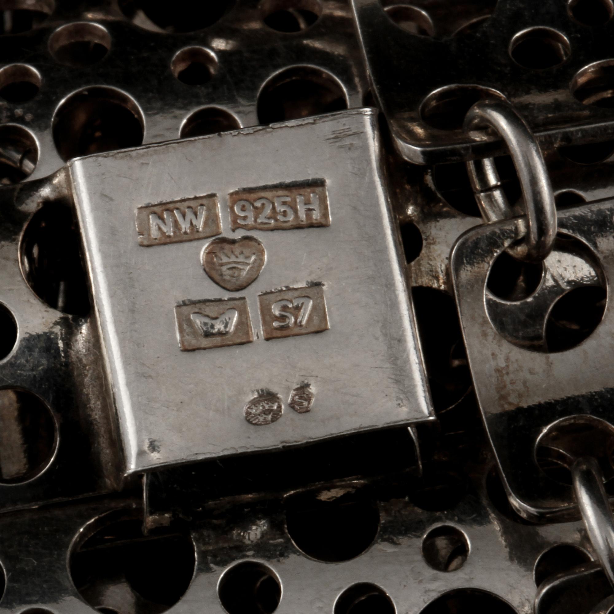 ARMLÄNK, sterlingsilver, N. Westerback, Helsingfors, Finland, 1971. Vikt 33 g.