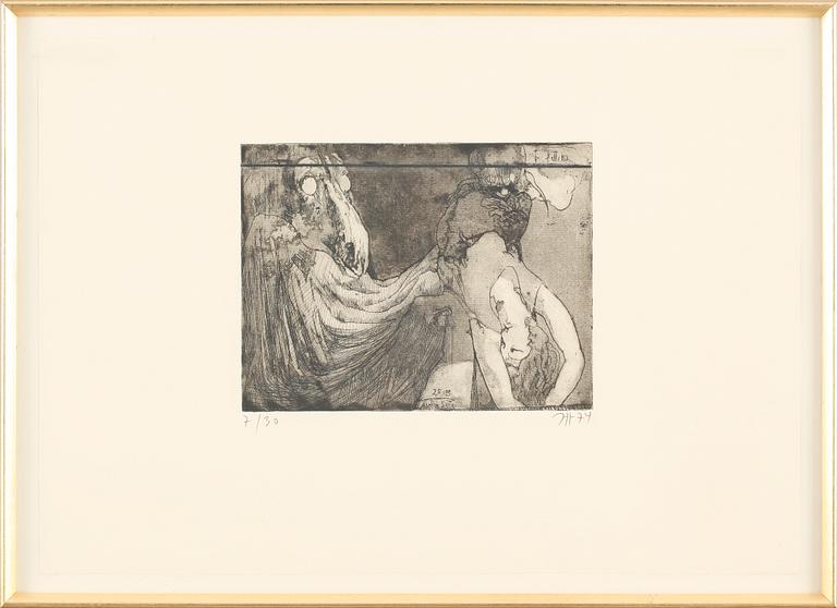 HORST JANSSEN, etsning, sign o numr 7/30.